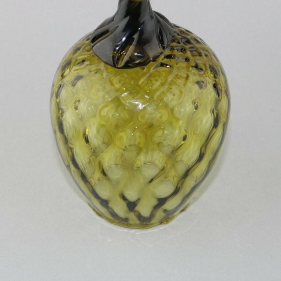 MCM Dabs Italy Dark Green Blown Glass Tall Stem - Picture 5 of 12